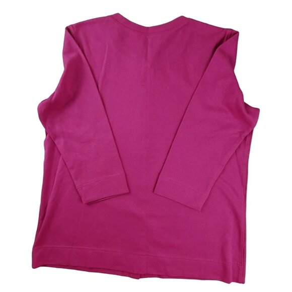 Hannah Womens Cardigan Jacket Button-Down Pink Berry size Medium NWT JH1455 - Picture 2 of 3